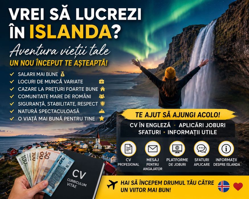 Islanda | CV în engleză | Aplicări joburi