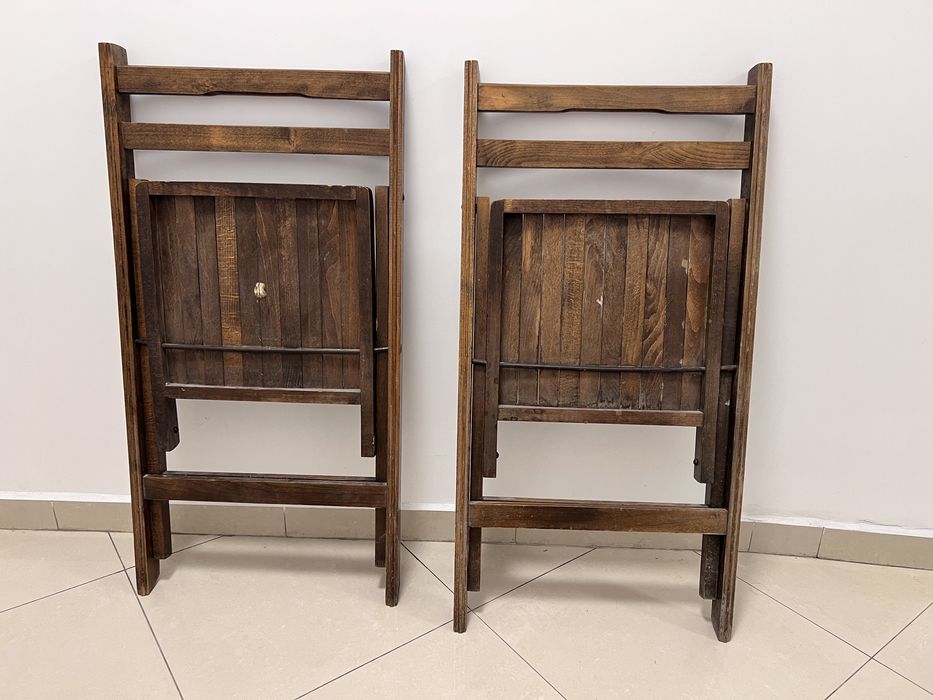 Сгъваеми стола от масивен бук, 2 броя