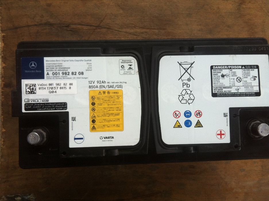 Гелов акумулатор 92 ач,агм,старт стоп,гаранция,оригинален,като нов гр ...