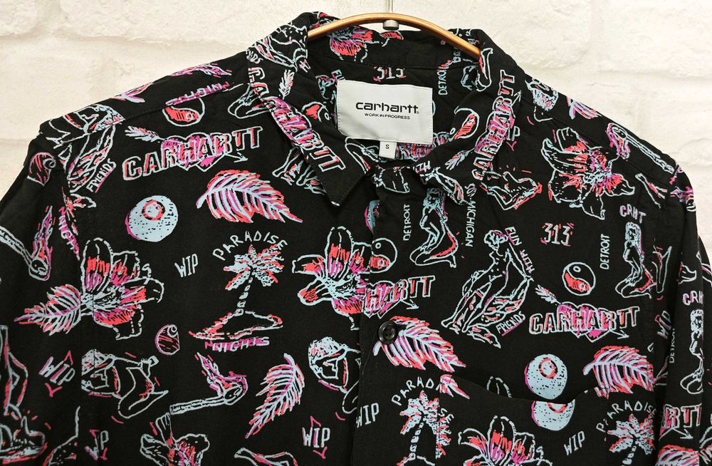 Carhartt  WIP Оригинална мъжка риза с къс ръкав размер S
