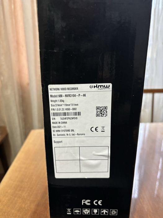 NVR 4 Canale KM-BVR3104-P-4K (KMW), Functionabil