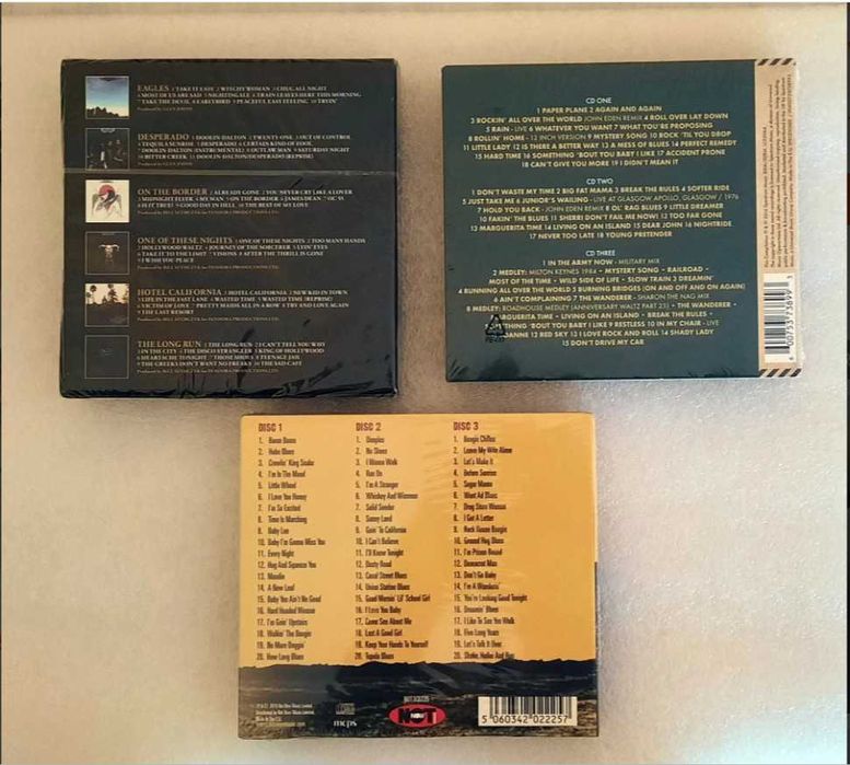 CD box Eagles-Status Quo-John Lee Hooker