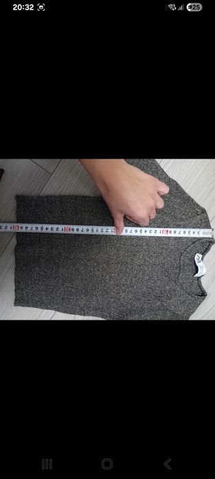 Bluza Zara scurta/top tricot cu maneca lunga