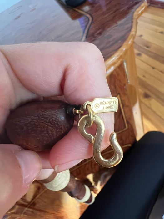 Kenneth Jay Lane дървено колие