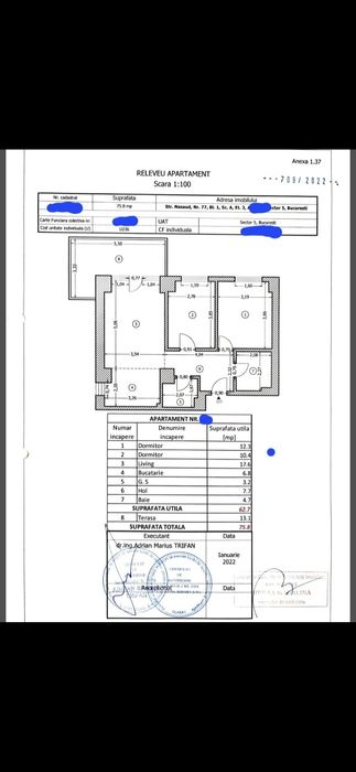 Proprietar, 3 camere, central adress residence