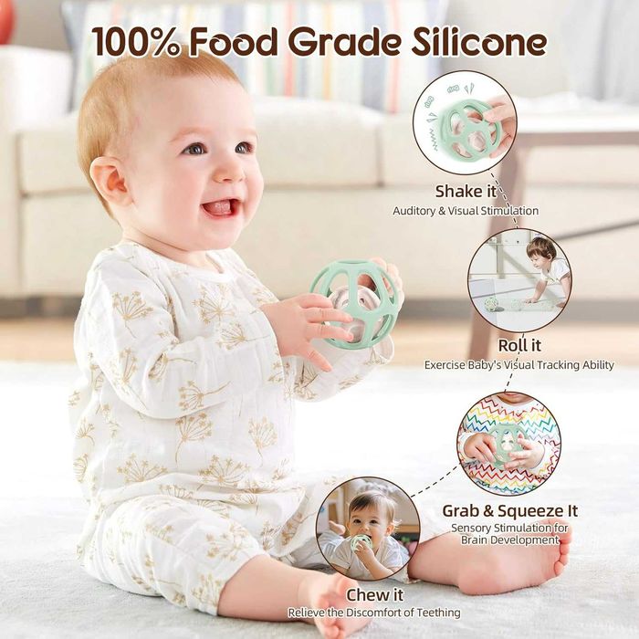 TYRY.HU Сензорни играчки за бебета, картички за важни етапи, 5 в 1