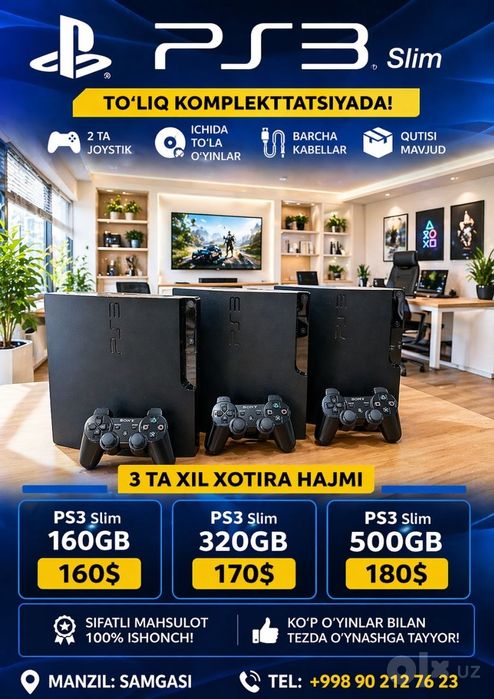 PlayStationlar OPTOM narxda PS3/PS4/PS5 Dastavka bepul