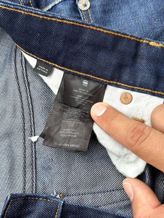 Мъжки дънки G-Star Raw (3301 Straight) - размер W34 / L30, Отлично състояние