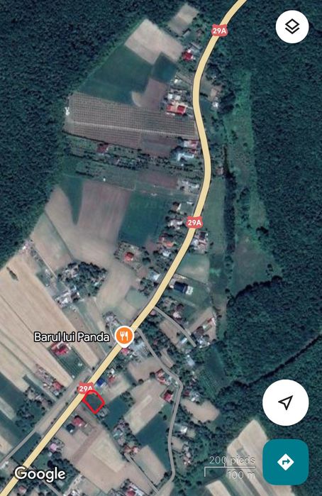 Teren intravilan de 1200m2 în comuna Vârful Câmpului