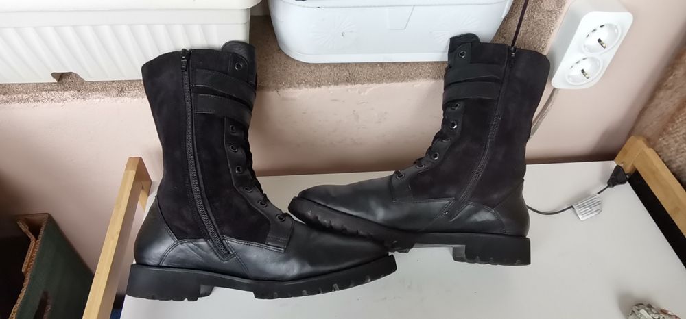 Ботуши Hogl 40.5н.Естествен велур и кожс