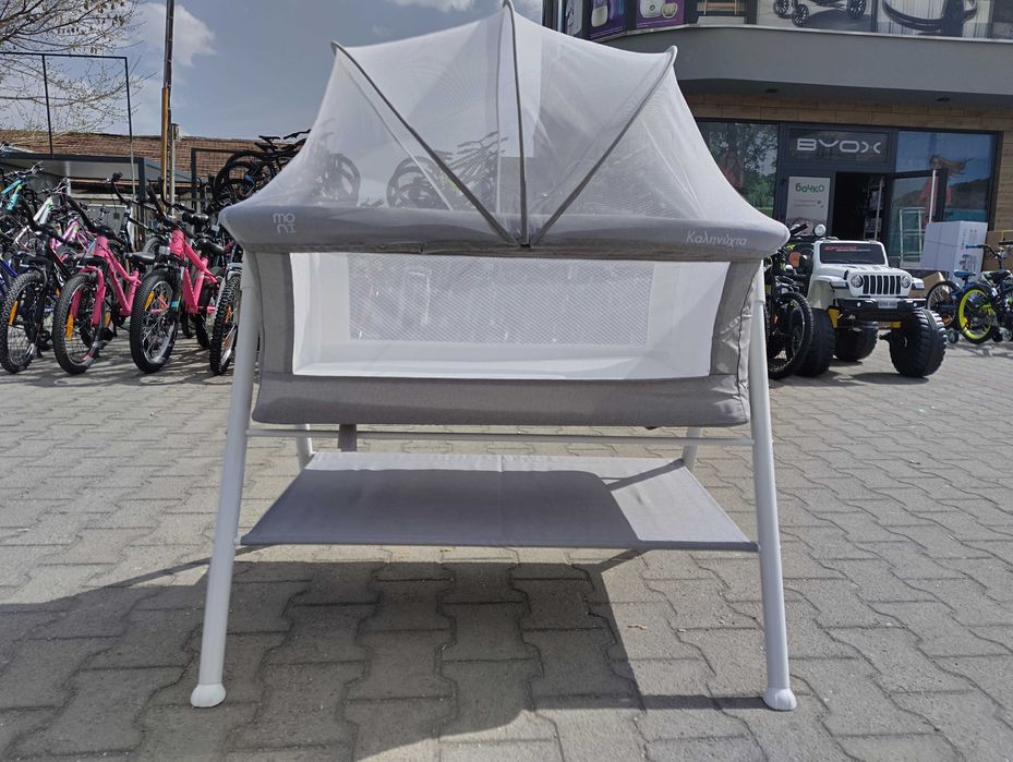 MONI Бебешко легло KALINIHTA сив