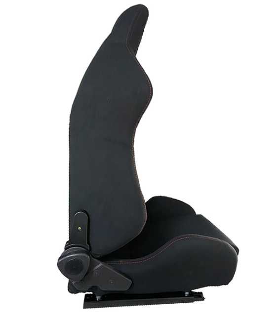 Спортни седалки за автомобил, черни с червен конец