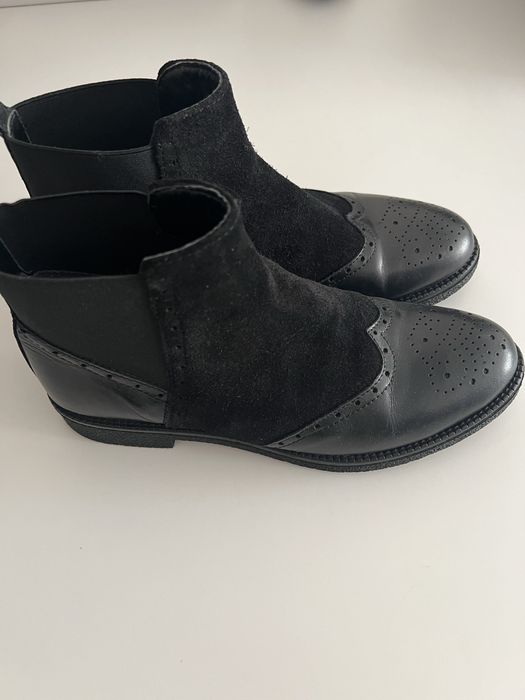 Боти 37номер естествена кожа и естествен велур