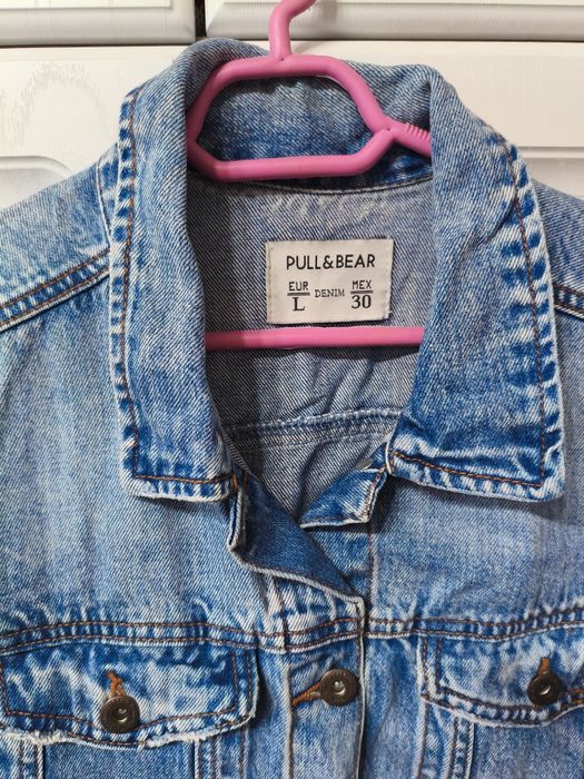 Geacă denim albastră