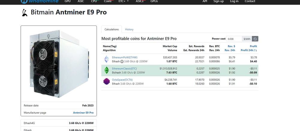 Асики antminer e9pro