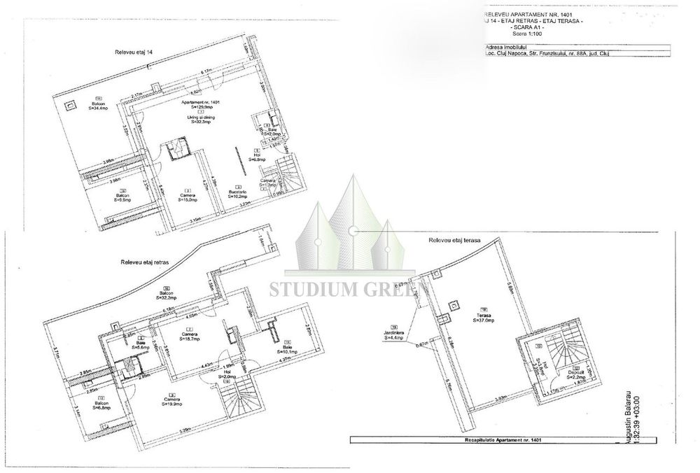 Penthouse| Etajele 14 și 15| Ansamblul Wings |Direct de la Dezvoltator