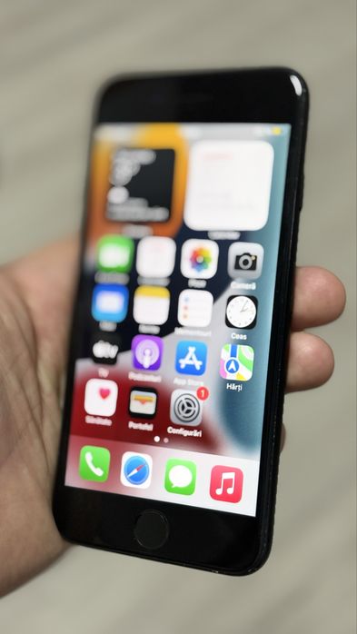 iPhone 7 Black Mate Neverlock 32GB 95% Amprenta OK-Perfect Functional-
