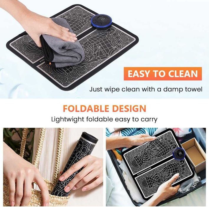 Covoras picioare electrostimulare talpi relaxare 8 moduri 19 niveluri