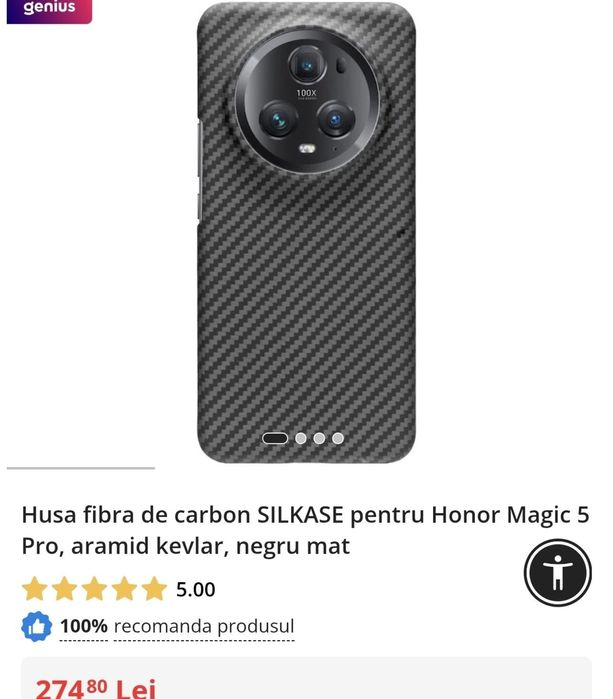 Husa aramida/kevlar Honor Magic pro 5