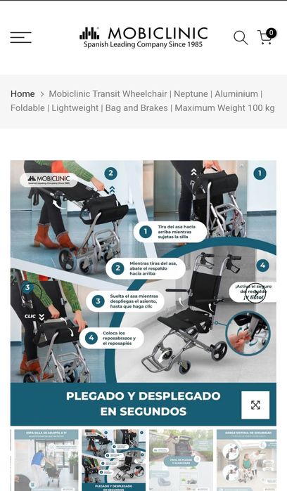 Scaun cu roti portabil si pliabil