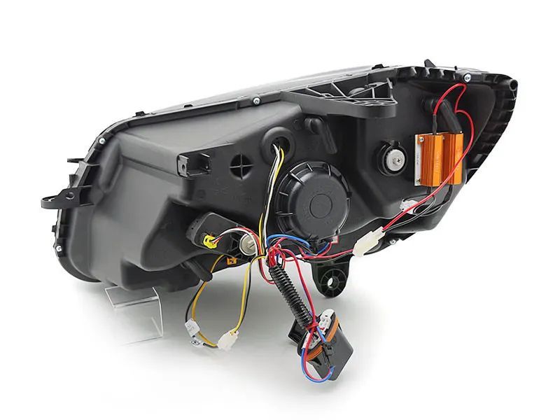 Faruri LED compatibile cu Mercedes C-Class W205 S205 A205 C205 (2014-2018) Negre Semneal Dinamic Secvential