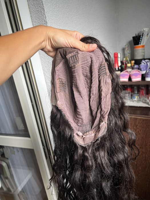 Peruca din par natural saten inchis