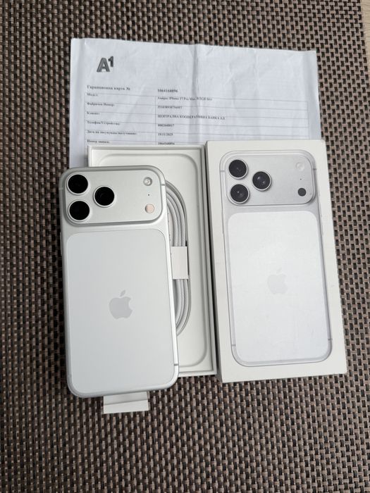 НОВ! 512Gb *ЛИЗИНГ* iPhone 17 Pro Max Silver / 24М Гаранция Айфон