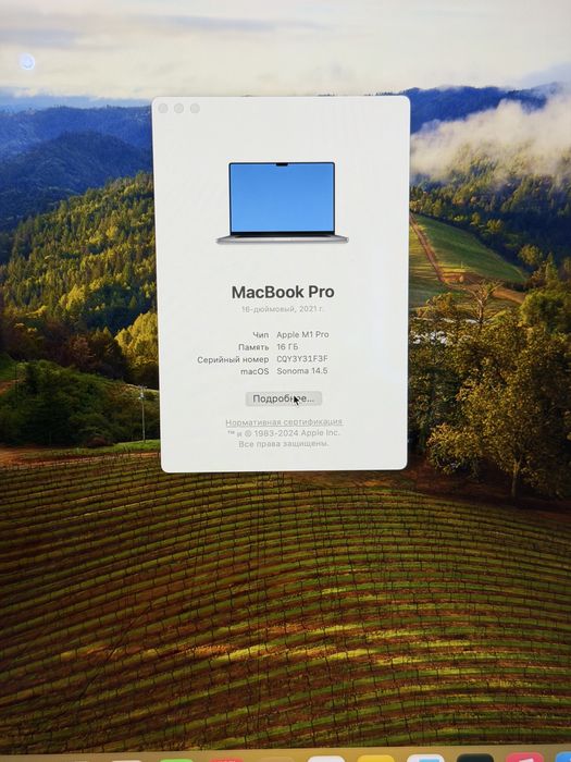 MacBook Pro 16 M1 Pro 16/512/94%