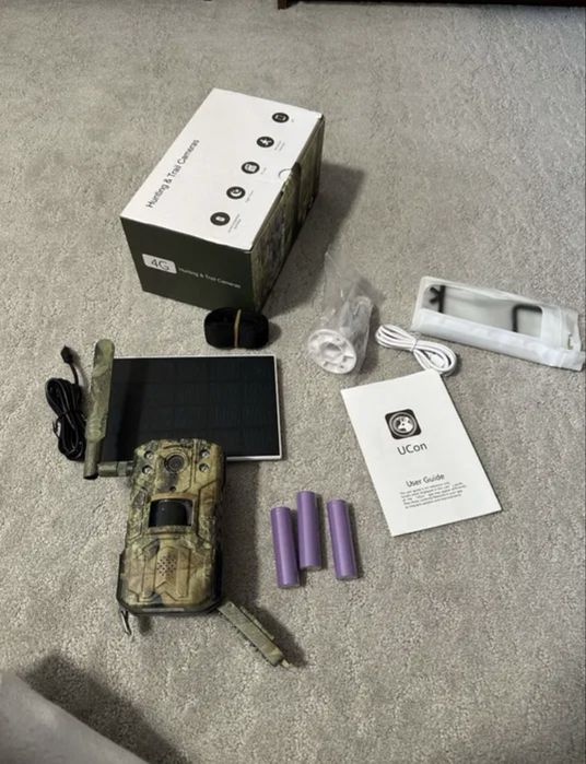 Camera video vanatoare 4G cu SIM si transmitere 3 bucati panou solar