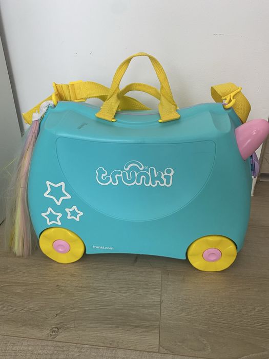 Valiza Troller  copii Ride-On Trunki UNA Unicorn 46 cm, ghiozdan gradinita Skip Hop, ghiozdan gradinita  Trunki