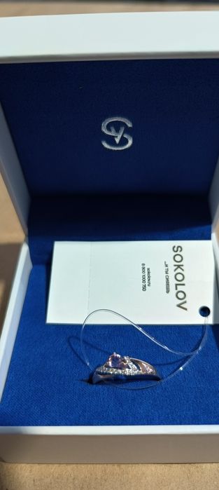Sokolov золото с сапфиром