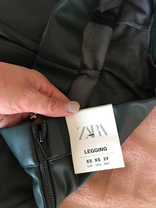 Pantaloni Zara, marimea XS, noi, culoare verde kaki