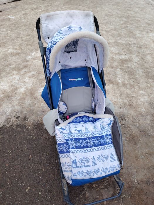 Санки коляска 2 в 1