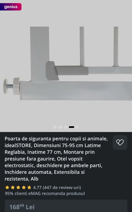 Poarta de siguranta pentru copii si animale