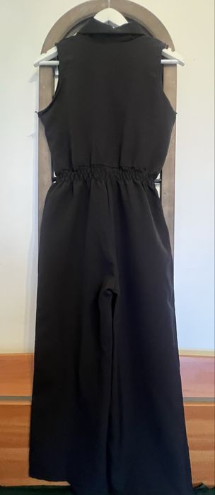 Compleu negru bluza pantolon, elegant, modern, New Collection, Italia