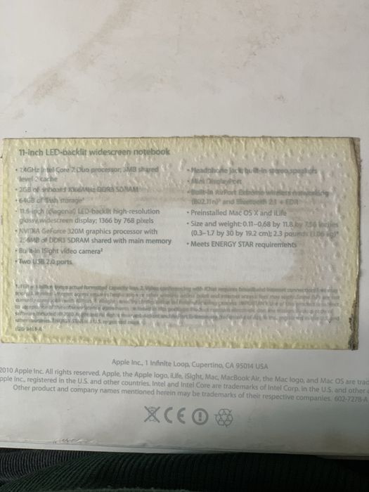 Macbook air в отличном состоянии