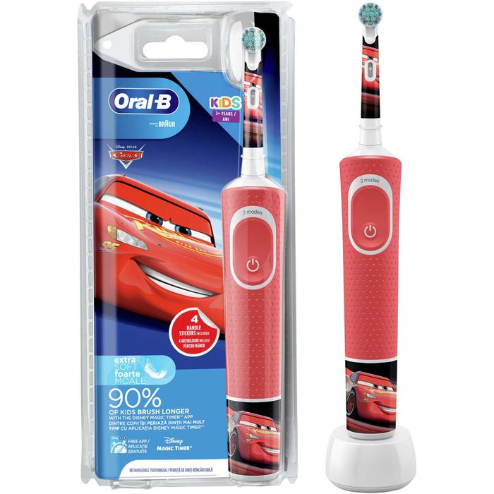 Periuta de dinti pentru copii Oral-B Cars electrica culaore rosu cu alb noua sigilata