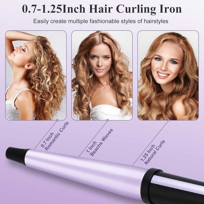 Маша за къдрене на коса, 19-32MM професионална керамична с ръкавица