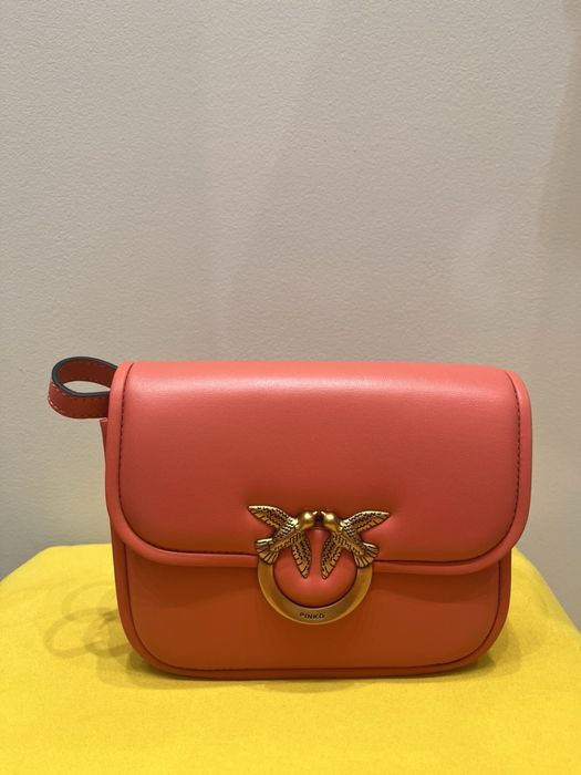 Дамска чанта Pinko love box bag fl mini napa Чисто нова