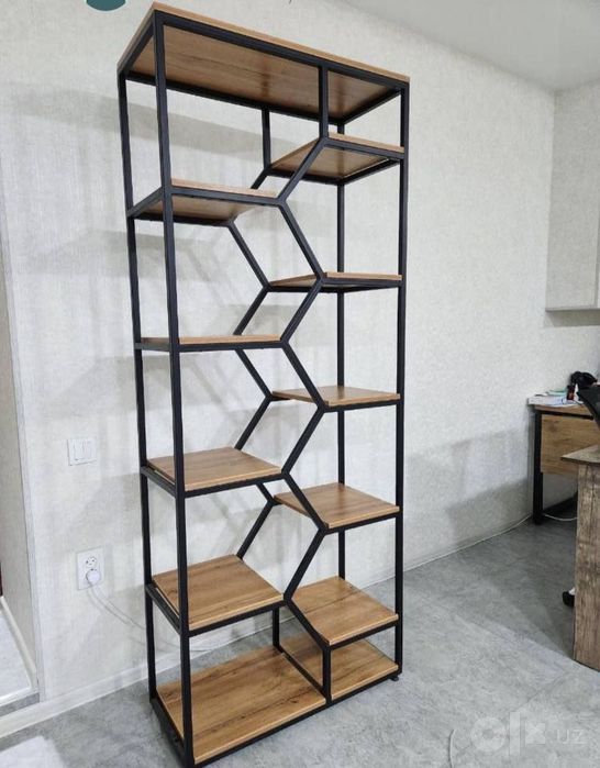 Uy, ofis va kafe uchun dizaynerlik loft stellajУй, офис ва кафе учун д
