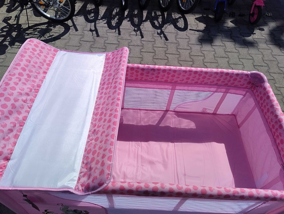 LORELLI Детска кошара на 2 нива с повивалник MOONLIGHT розов