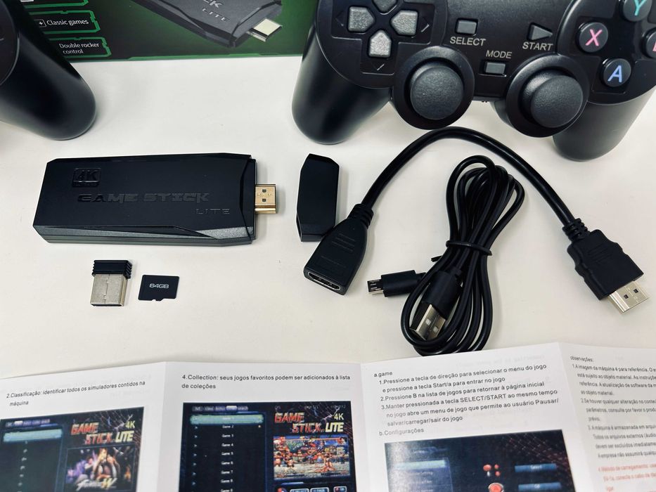 Безжична ретро конзола GAME STICK HDMI 10 000 игри