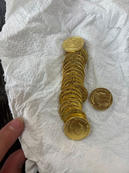 Vand monede placate cu aur de 24k Frank Iosif 4 ducat 1915 1la1