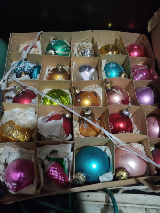 Советские стеклянные елочные игрушки 50 тыс за штуку