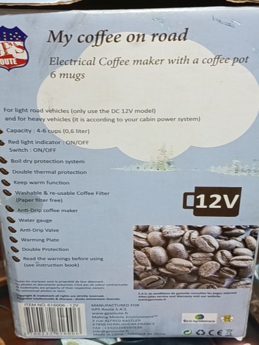 Aparat de cafea pentru mașină