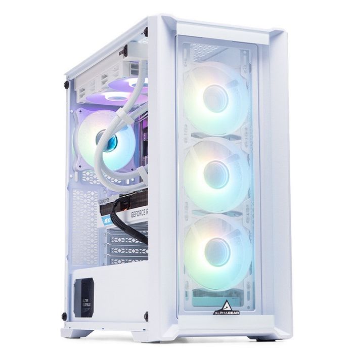 PC Gaming DRAGON Legendar Ultra Alb, Intel i7-14700KF 3.4GHz, 32GB DDR5, 2TB SSD, RTX 5070 12GB GDDR7, Iluminare RGB