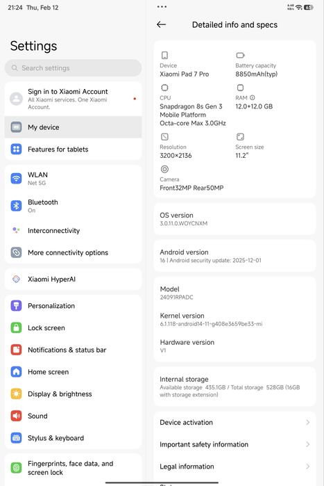 Xiaomi Pad 7 Pro 12/512GB