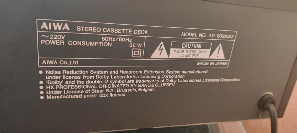 Deck casete Aiwa AD-WX808 dbx