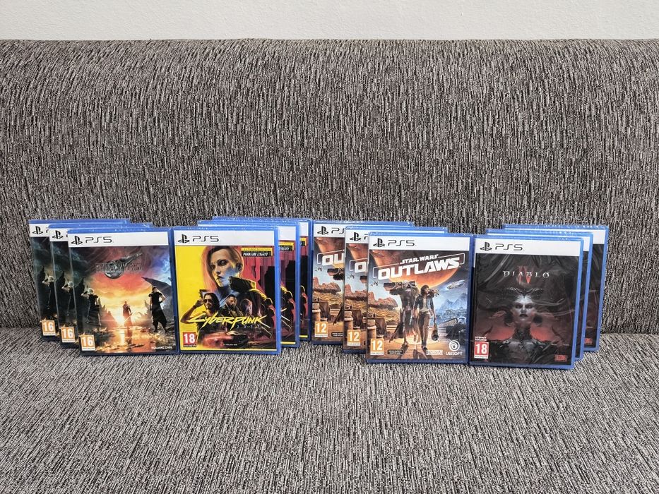 Cyberpunk 2077,Final Fantasy 7 Rebirth,Star Wars Outlaws, Diablo 4 PS5