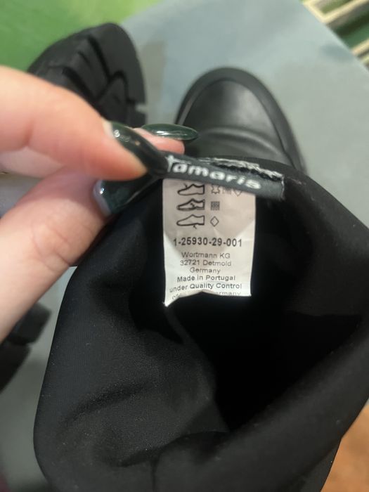 Ghete Tamaris din piele naturală